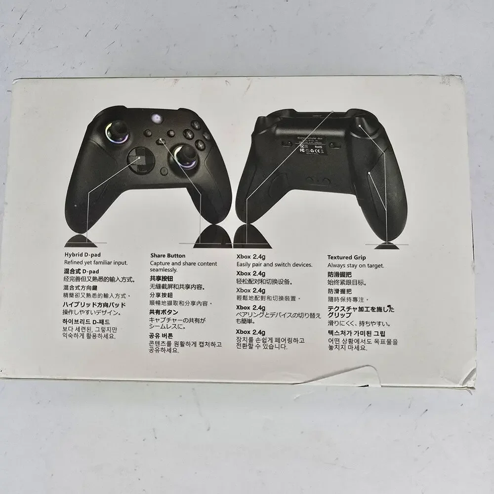 YUYIU XB-023 Wireless White Controller For Xbox 2.4G RGB Joysticks Carbon Black
